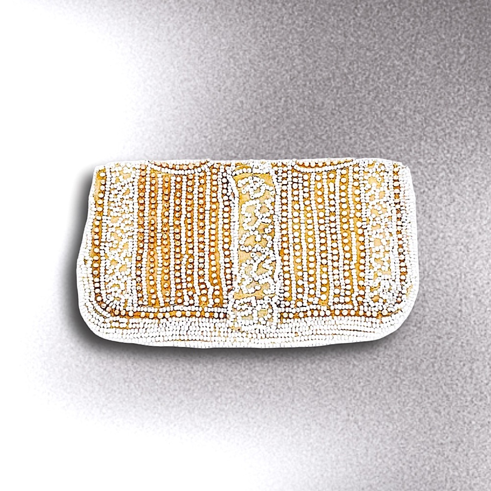 30s Antique Seed-Beaded Wedding Mini Clutch Wallet